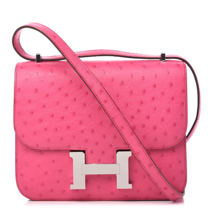 Hermes Ostrich Constance 18 Rose Tyrien 1 of 11