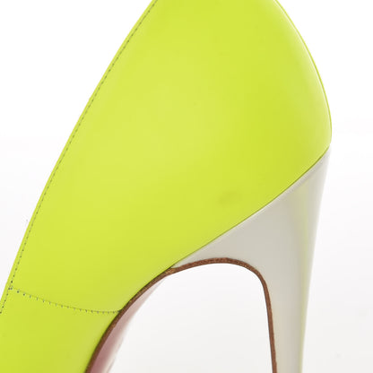 Christian Louboutin Matte Calfskin Jazz Calf Fluo So Kate 120 Pumps 38 Jaune White 8 of 11