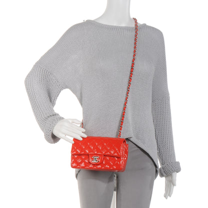 Chanel Patent Quilted Mini Flap Red 2 of 9