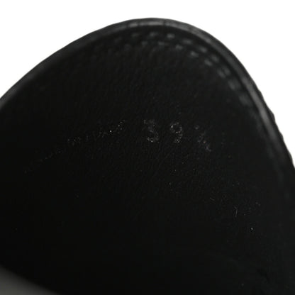 Prada Spazzolato Metal Triangle Logo 50mm Loafers 39.5 Black 8 of 8