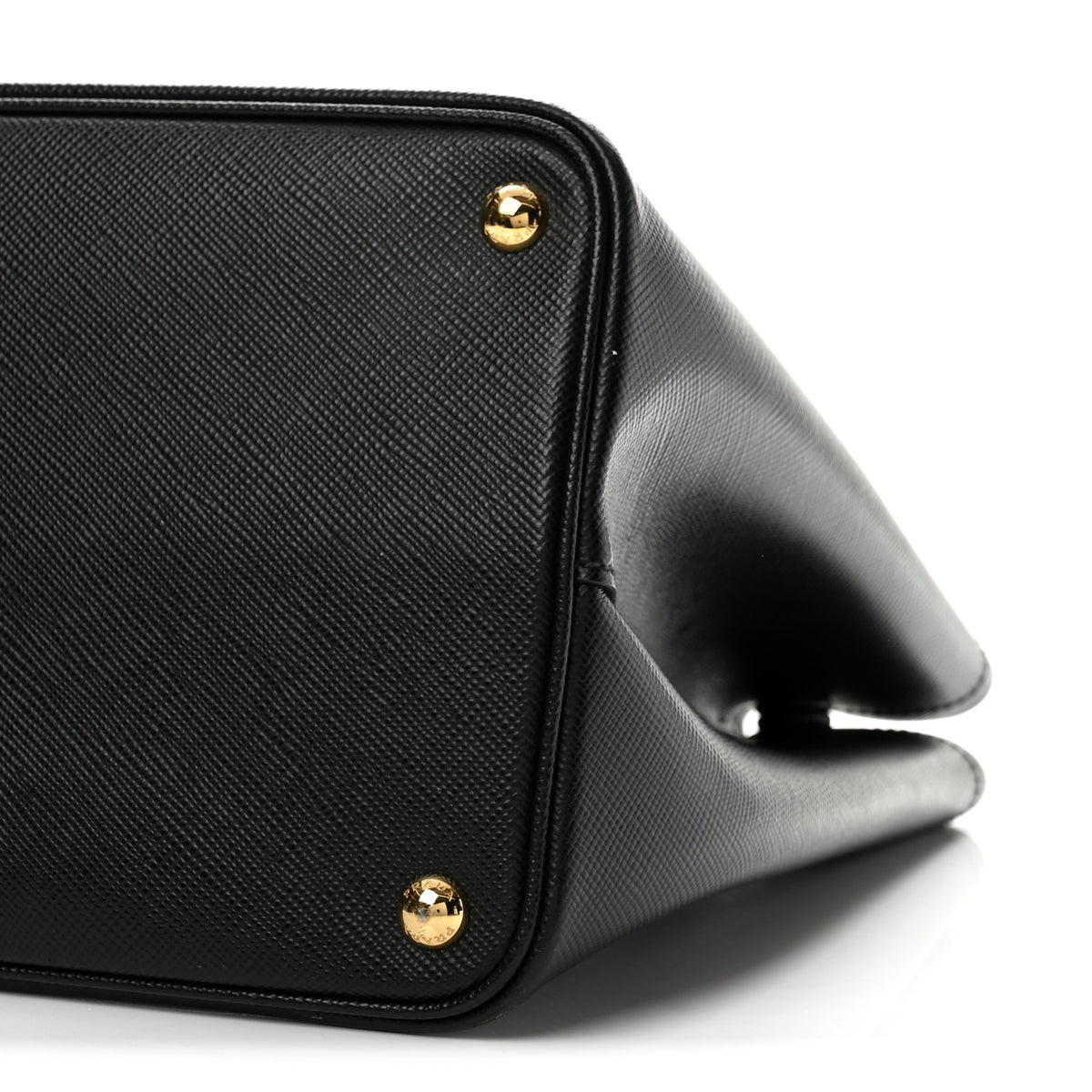 Prada Saffiano Cuir Large Double Bag Black Fuoco 11 of 14