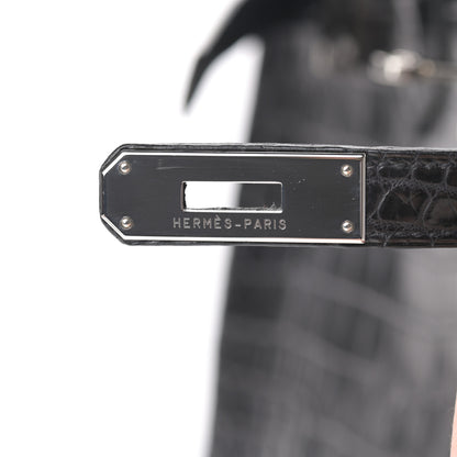 Hermes Matte Niloticus Crocodile Birkin 30 Black 27 of 43