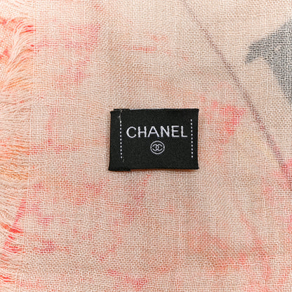 Chanel Cashmere Printed Scarf Multicolor 2 of 4