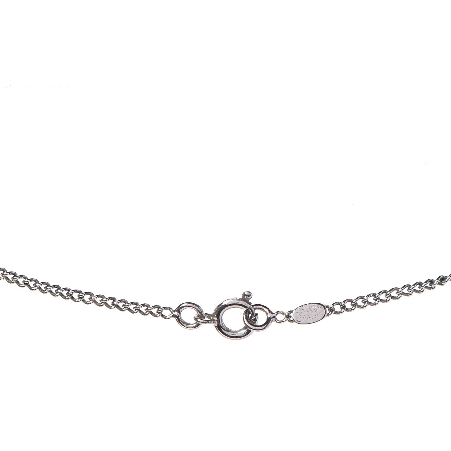 Chanel Crystal Timeless CC Necklace Silver 6 of 6