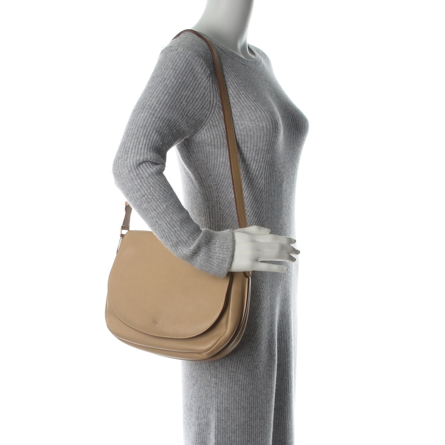 Celine Natural Calfskin Trotteur Messenger Chamois 2 of 8