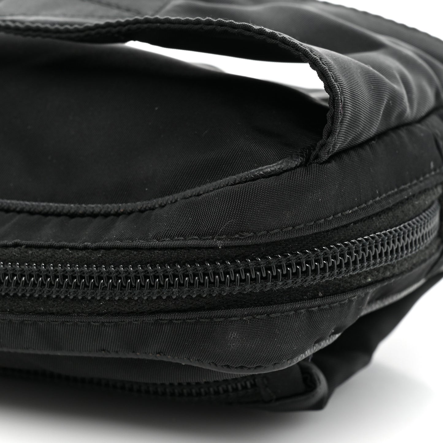 Re-Nylon Saffiano Belt Bag L Black