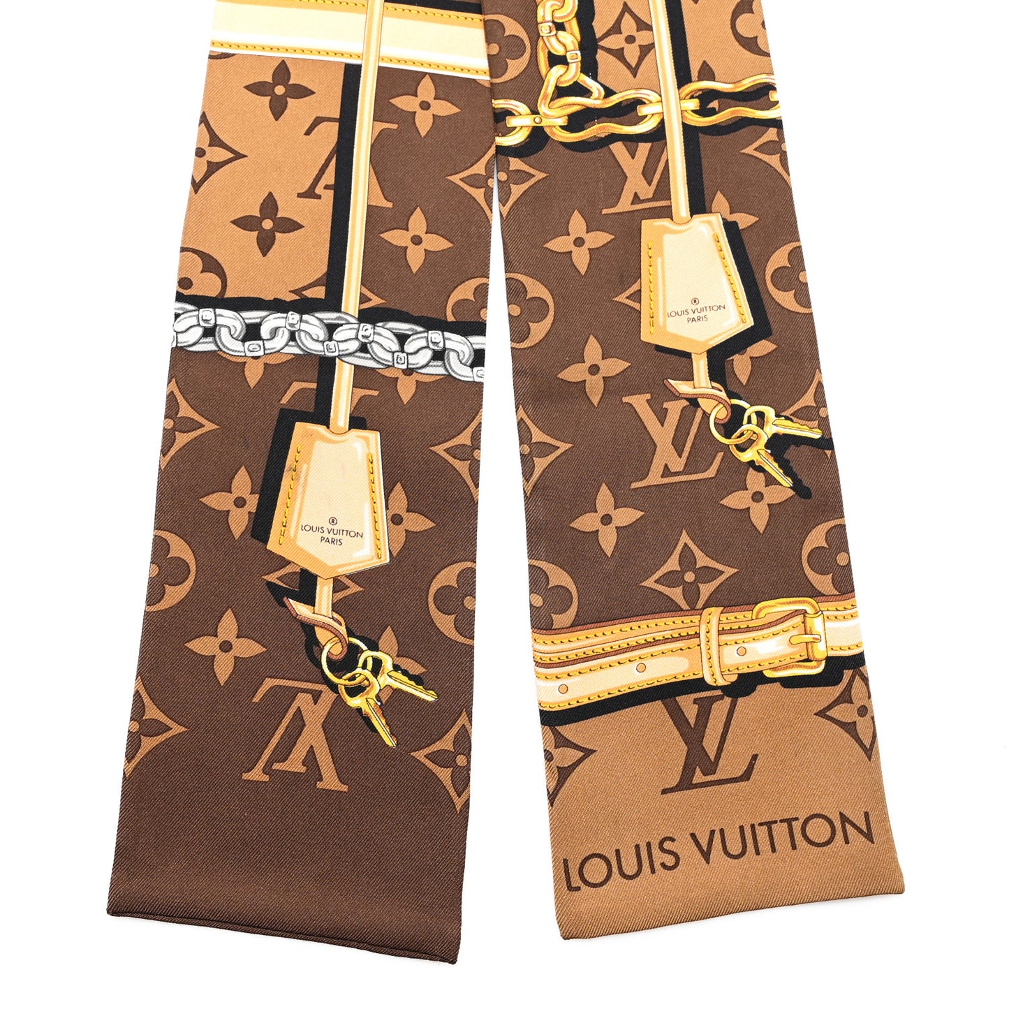 Silk Monogram Confidential Bandeau Brown