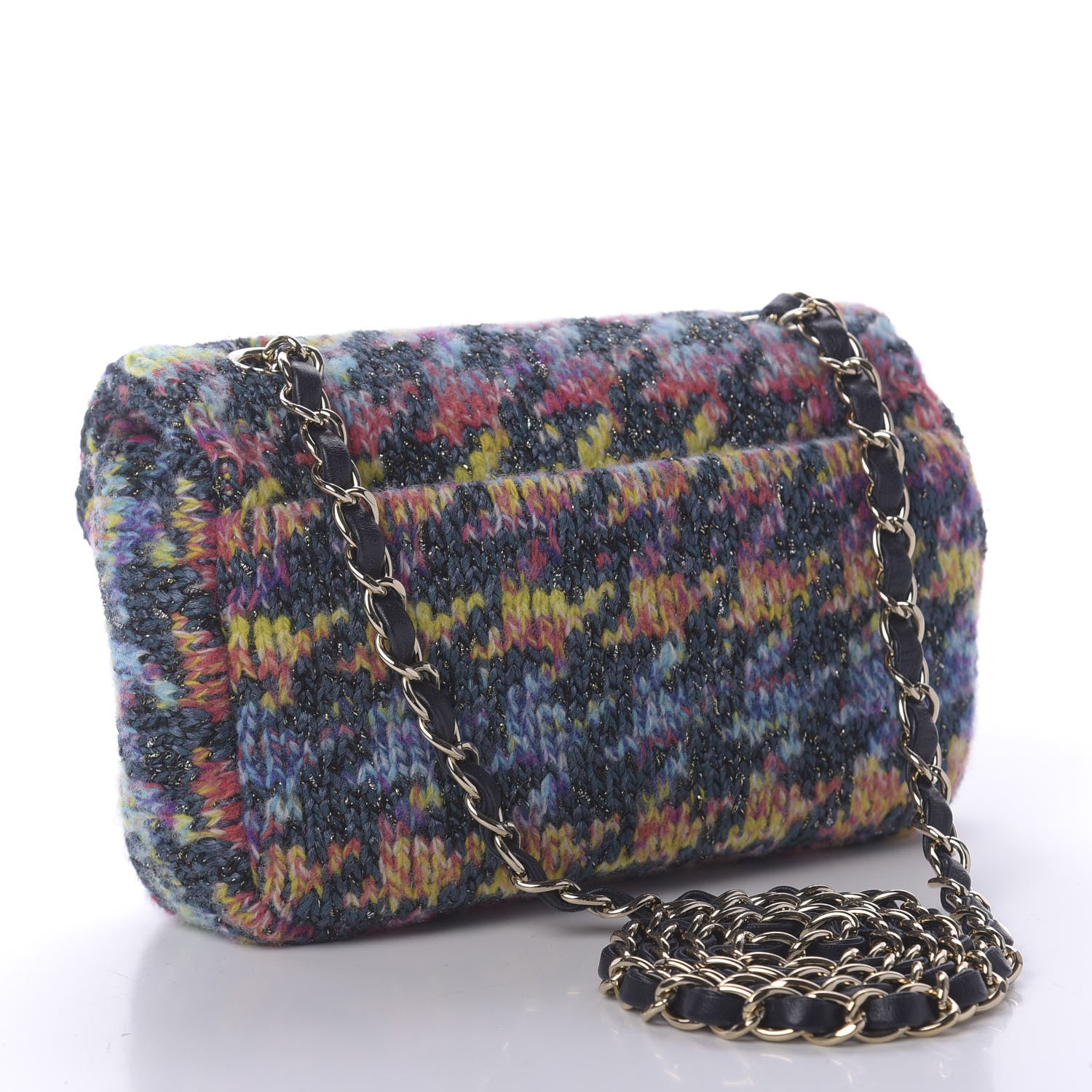 Chanel Knit Mini Rectangular Flap Multicolor 2 of 9