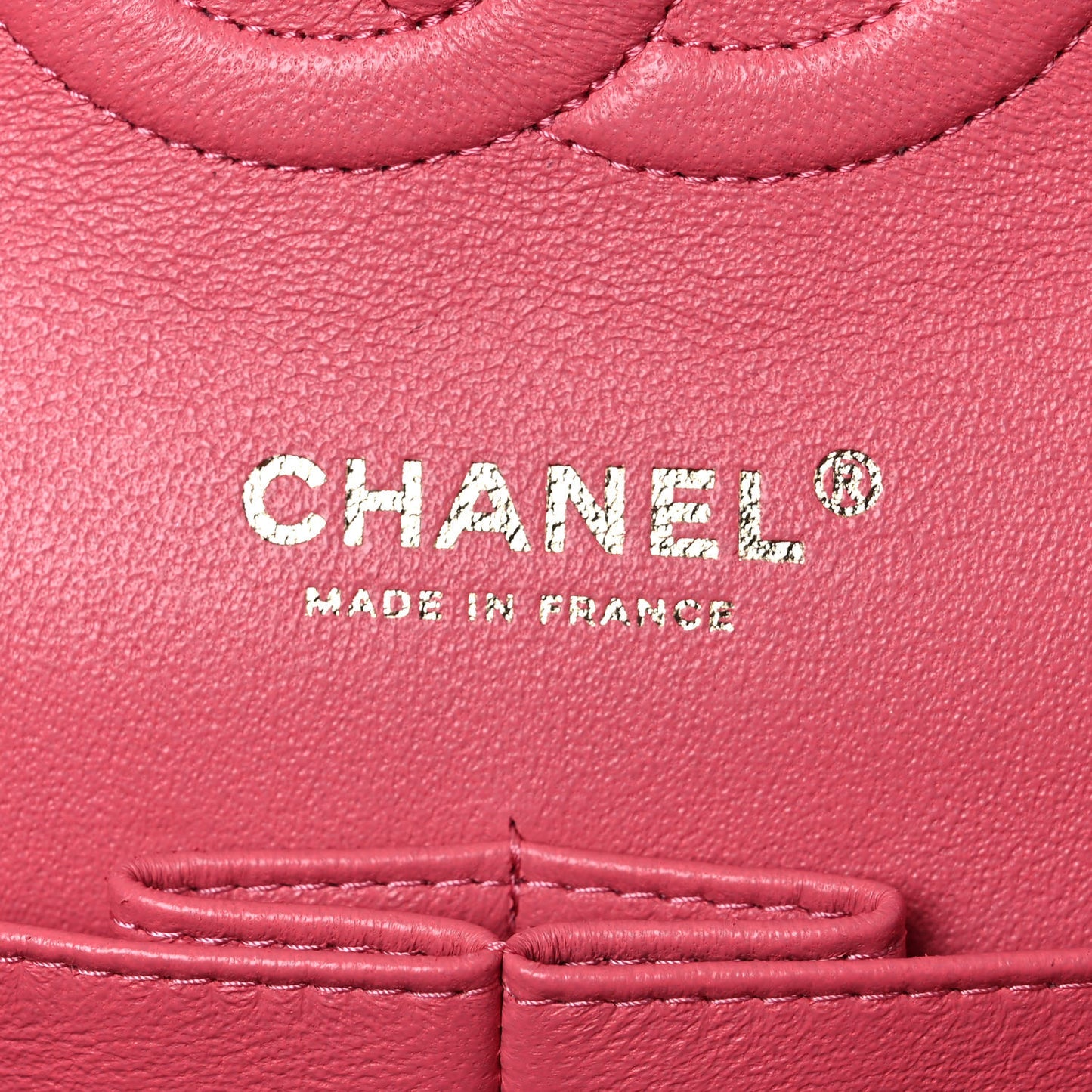 Metallic Caviar Quilted Medium Double Flap Pink