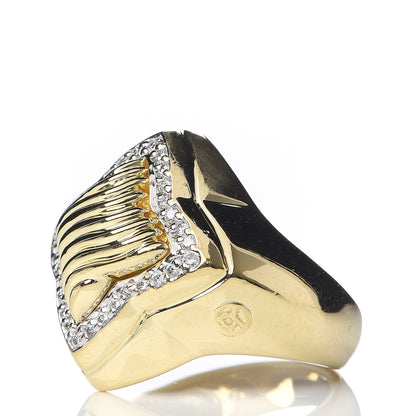 David Yurman 18K Yellow Gold Diamond 14mm Quatrefoil Ring 51 5.75 3 of 6