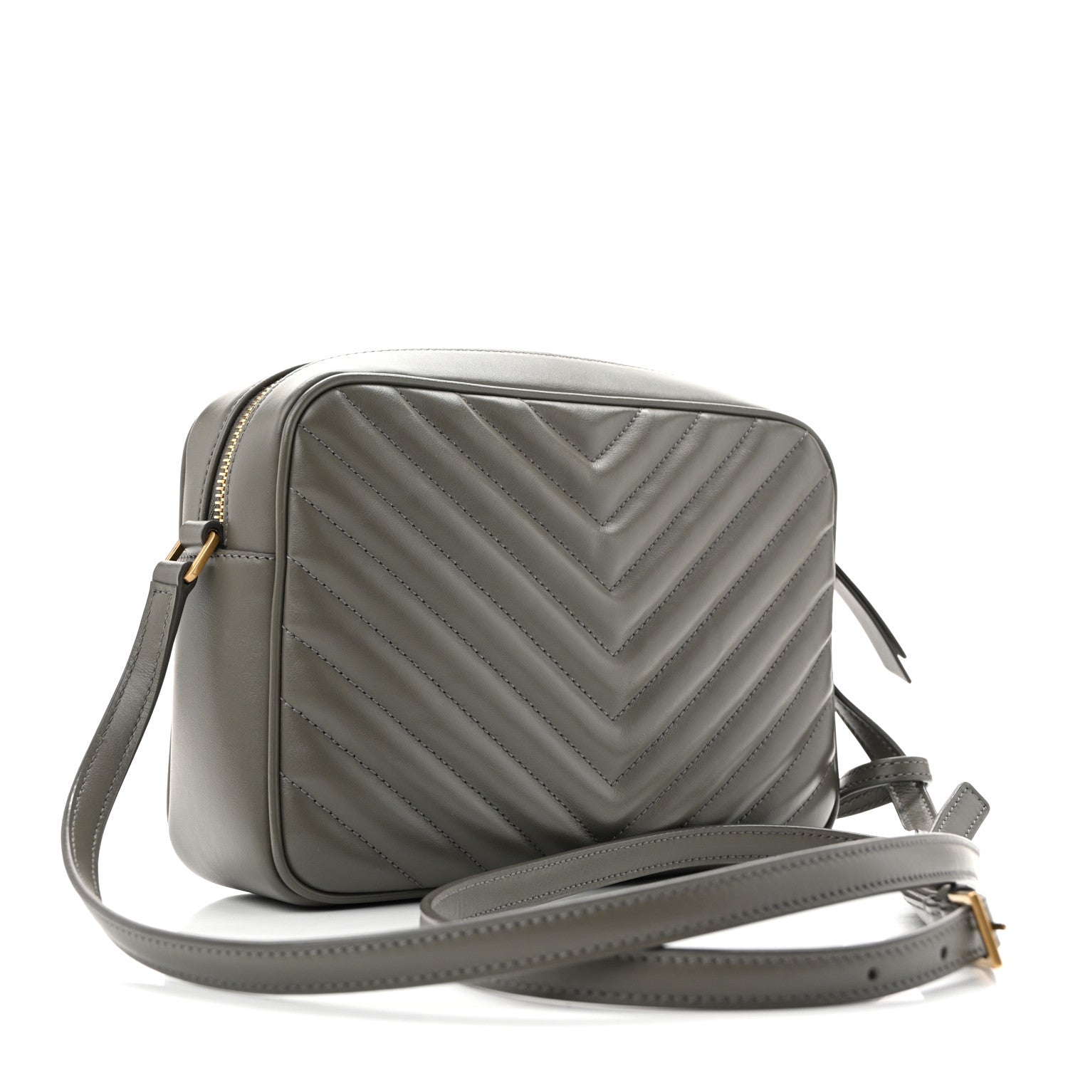 Saint Laurent Calfskin Matelasse Monogram Lou Camera Bag Dusty Grey 3 of 14
