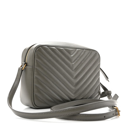 Saint Laurent Calfskin Matelasse Monogram Lou Camera Bag Dusty Grey 3 of 14
