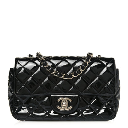Chanel Patent Calfskin Quilted Mini Rectangular Flap Black 1 of 13