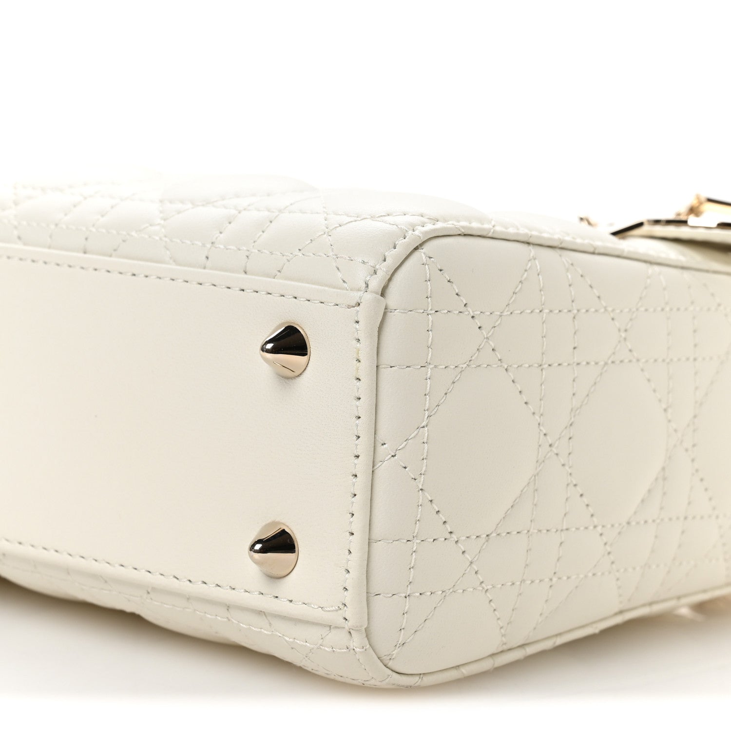 Christian Dior Lambskin Cannage Small My ABCDior Lady Dior White 10 of 11