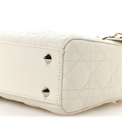 Christian Dior Lambskin Cannage Small My ABCDior Lady Dior White 10 of 11