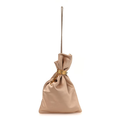 Saint Laurent Satin Evening Pouch Nude Baby Nude 1 of 11