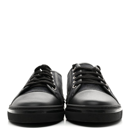 Gucci GG Monogram Calfskin Womens Low Top Sneakers 38 Piombo Black 3 of 10
