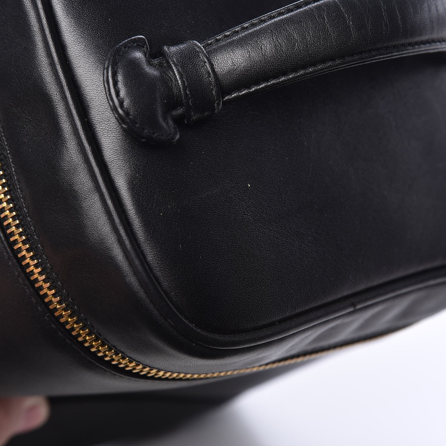 Chanel Lambskin Vanity Cosmetic Case Black 10 of 14