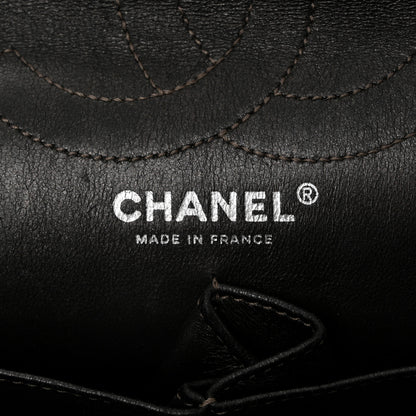 Chanel Metallic Calfskin Striped 2.55 Reissue 226 Flap Dark Silver 6 of 11