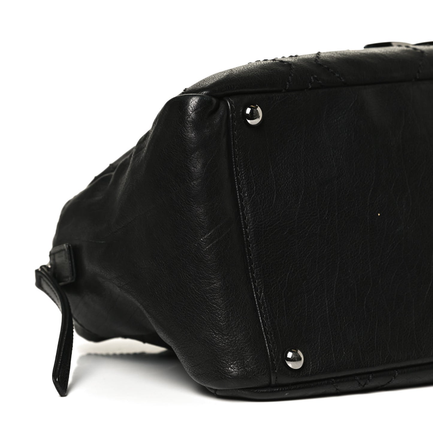 Calfskin Small Diamond Stitch Tote Black