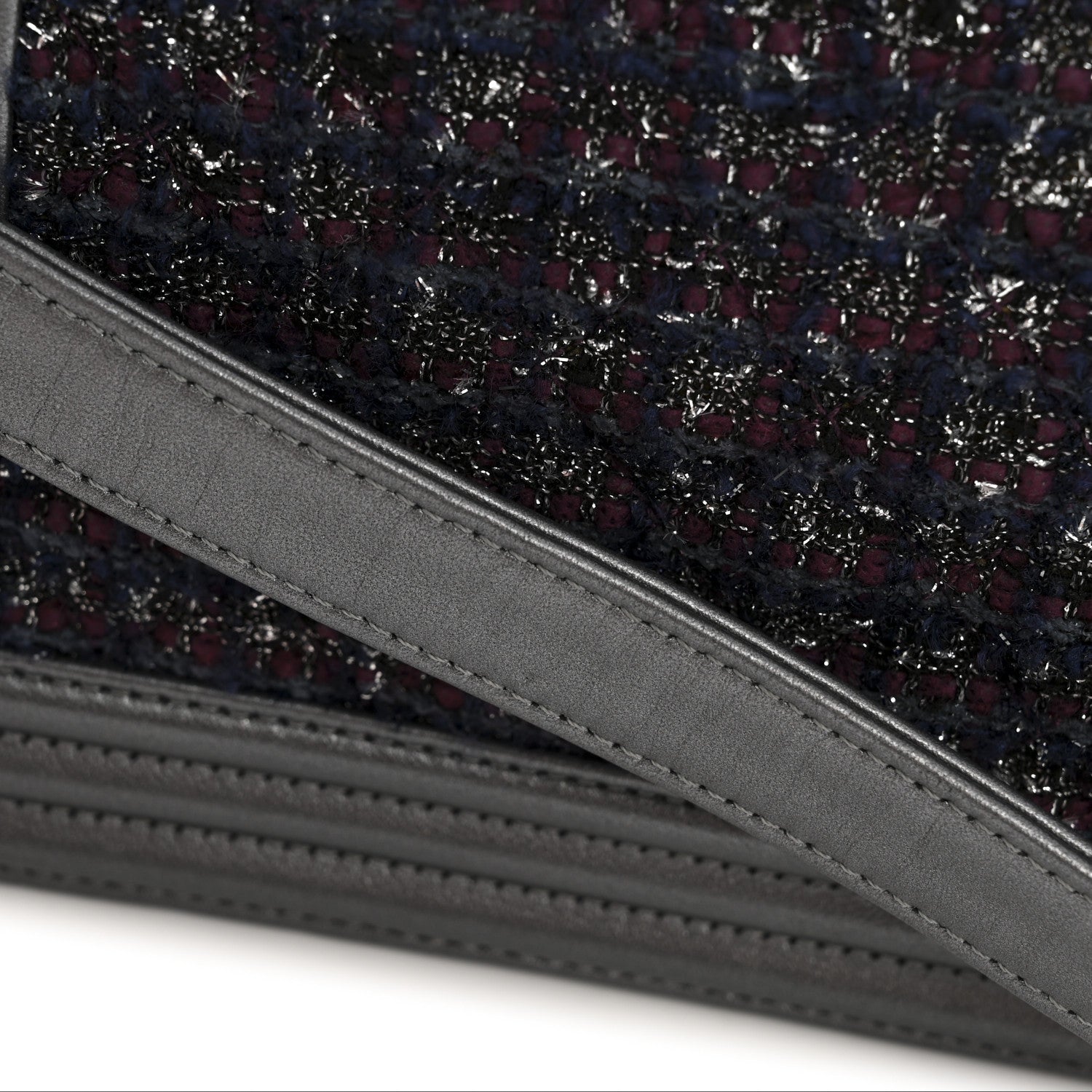 Chanel Tweed Metallic Lambskin Medium Boy Flap Silver 13 of 14