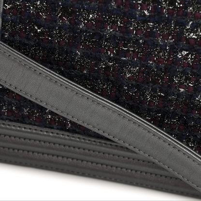 Chanel Tweed Metallic Lambskin Medium Boy Flap Silver 13 of 14