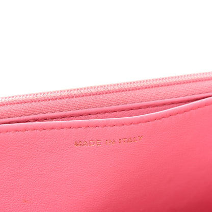 Chanel Lambskin Quilted Multicolor Top Handle Wallet On Chain WOC Light Pink 7 of 12