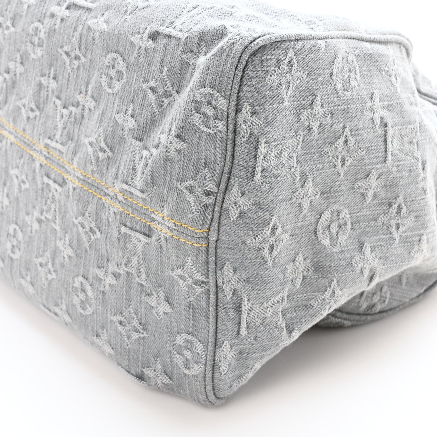 Monogram Denim Speedy Soft 30 Washed Gray