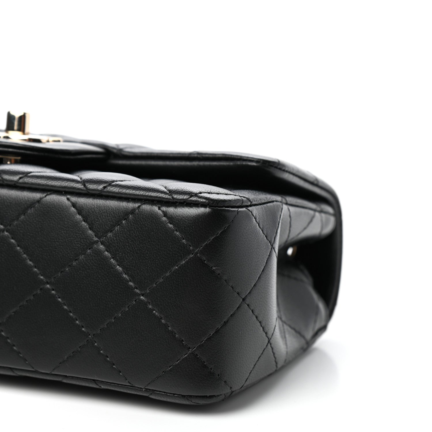Chanel Lambskin Quilted Mini Rectangular Flap Black 9 of 11