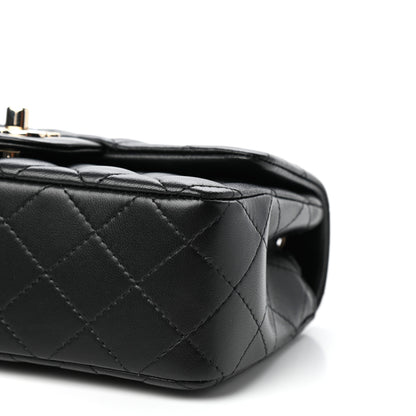 Chanel Lambskin Quilted Mini Rectangular Flap Black 9 of 11