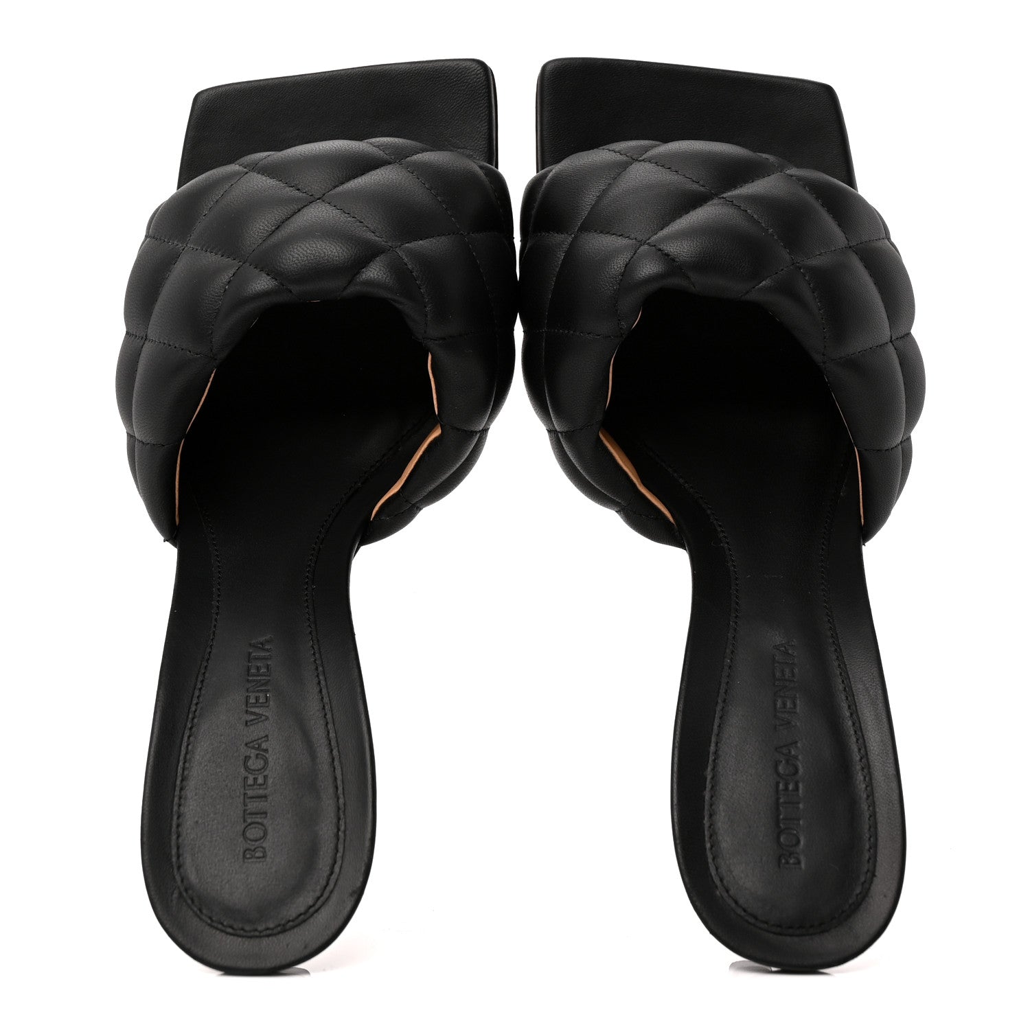 Bottega Veneta Nappa Matelasse Padded Mule Sandals 37 Black 2 of 8