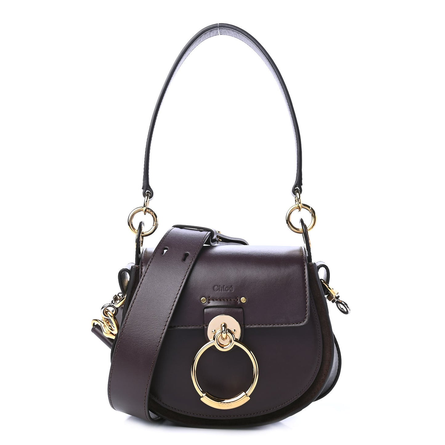 Calfskin Small Tess Bag Black Raisin
