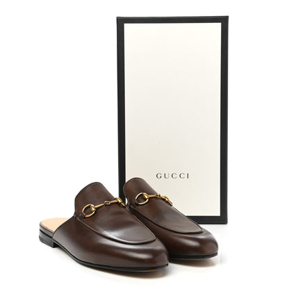 Gucci Calfskin Womens Princetown Slippers 39 Fondente Brown 10 of 10