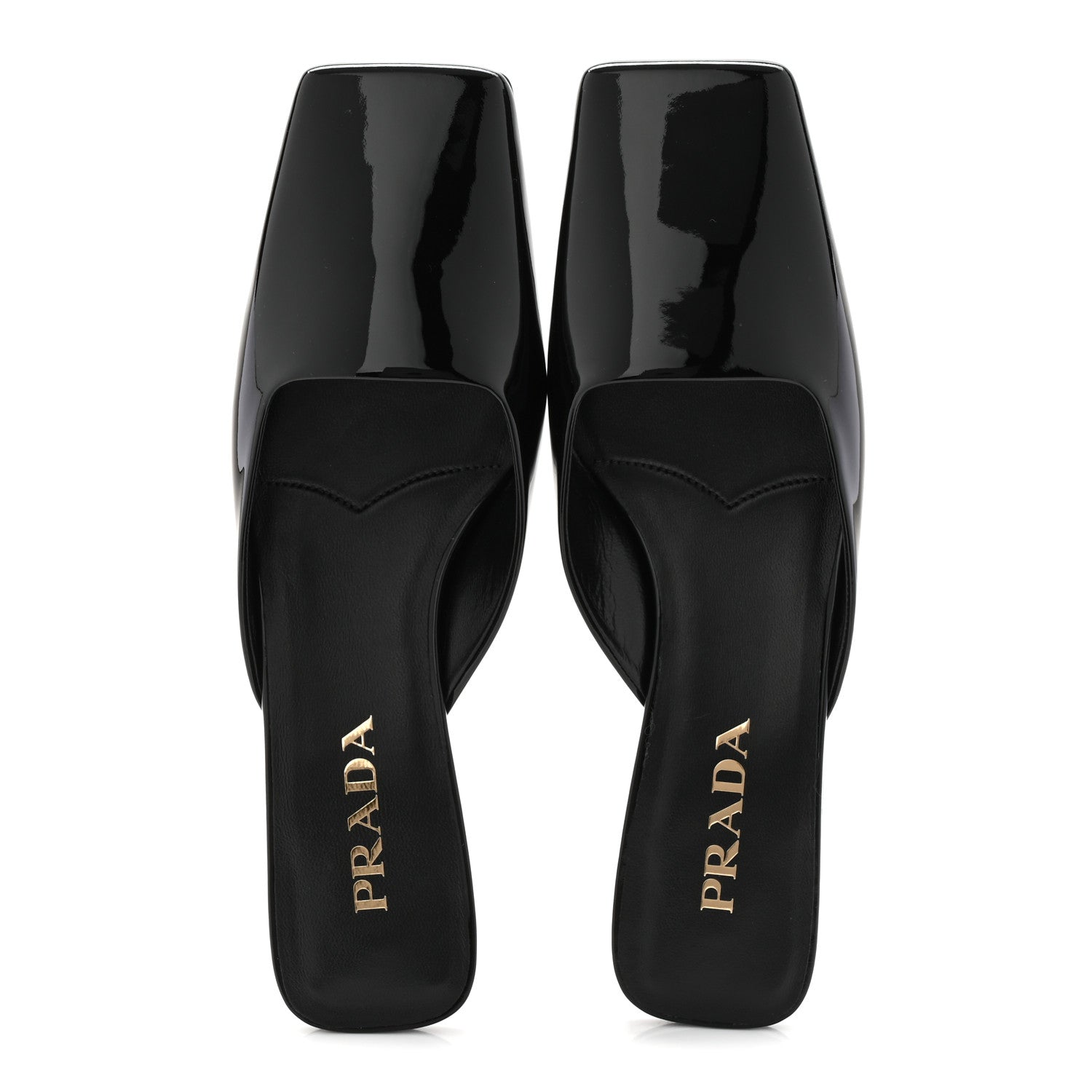 Prada Patent Modellerie Mules 38 Black 2 of 9