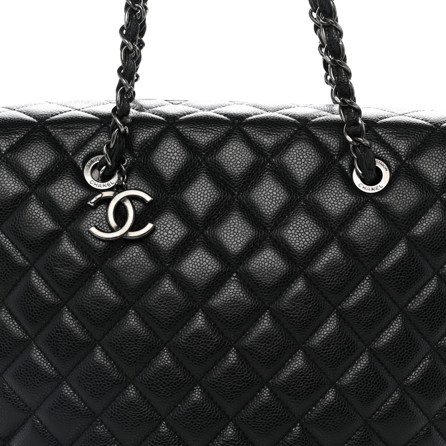 Chanel Caviar Quilted City Shopping Tote Black 9 of 13