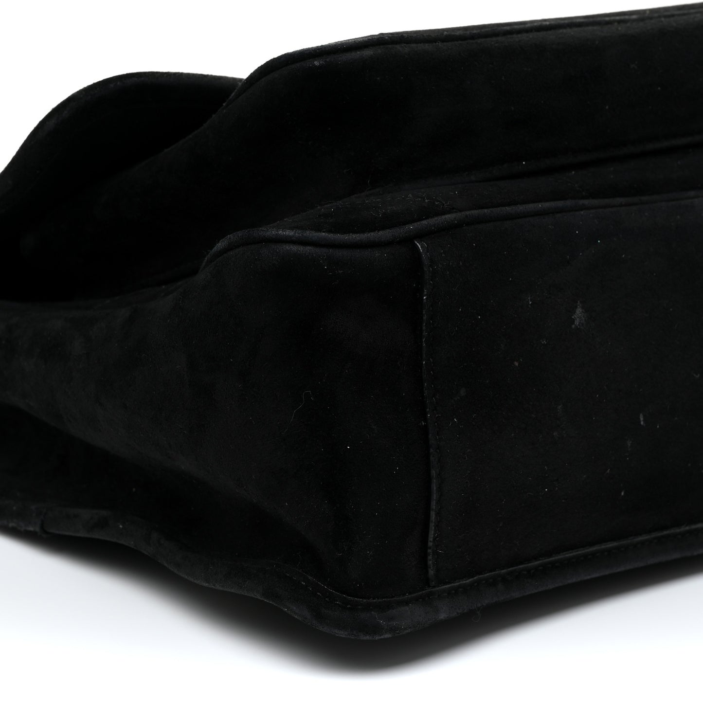 Suede Monogram Medium Niki Chain Satchel Black