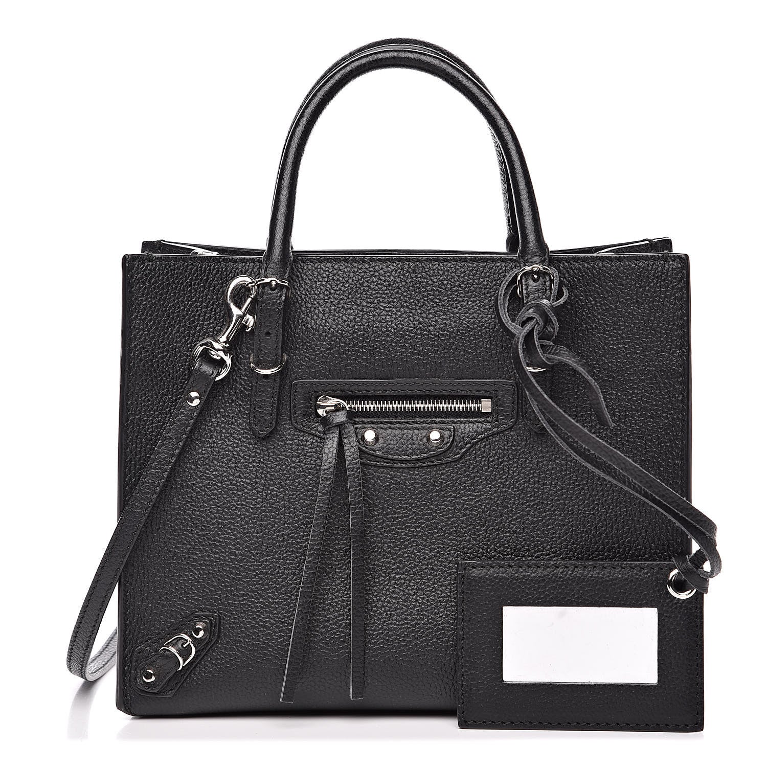 Balenciaga Grained Calfskin Papier Mini A4 Zip Around Tote Black 1 of 11
