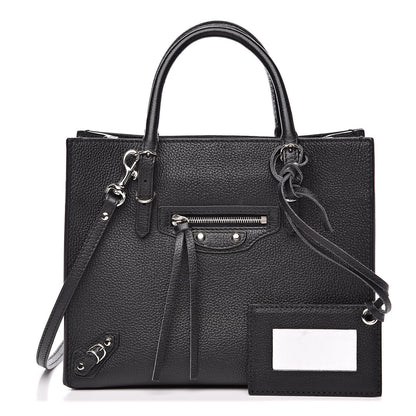 Balenciaga Grained Calfskin Papier Mini A4 Zip Around Tote Black 1 of 11