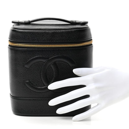 Chanel Caviar Vanity Cosmetic Case Black 2 of 7