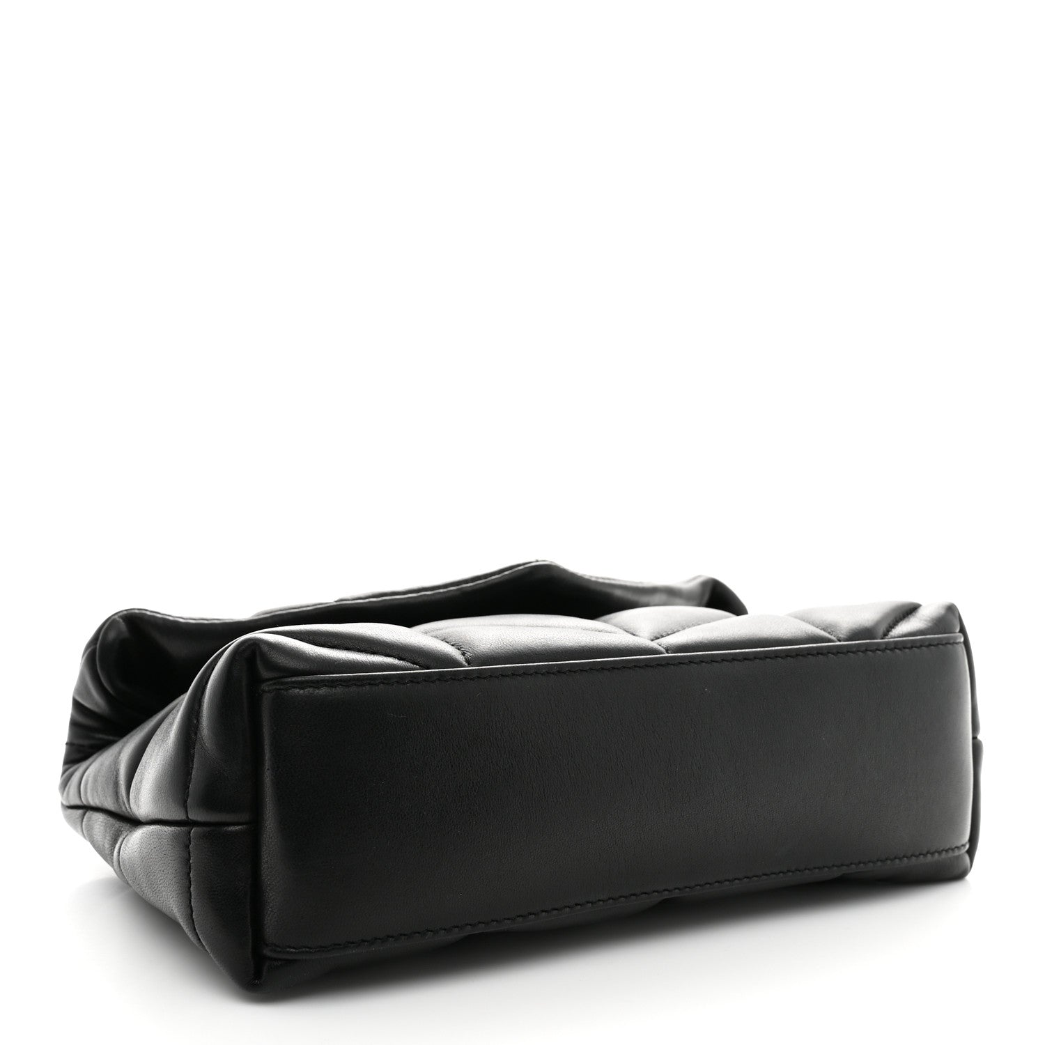 Saint Laurent Lambskin Quilted Toy Loulou Puffer Monogram Monochrome Chain Satchel Black 4 of 11