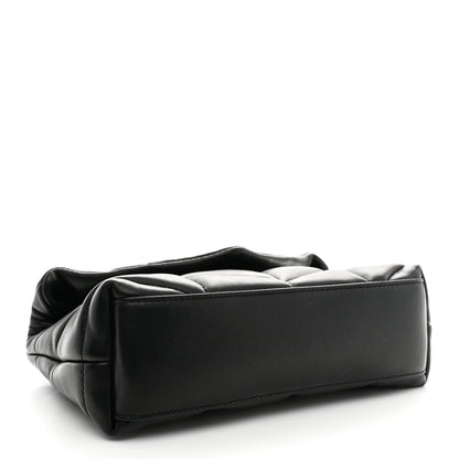 Saint Laurent Lambskin Quilted Toy Loulou Puffer Monogram Monochrome Chain Satchel Black 4 of 11