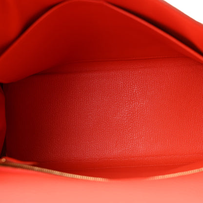 Hermes Togo Kelly Retourne 32 Capucine 5 of 14