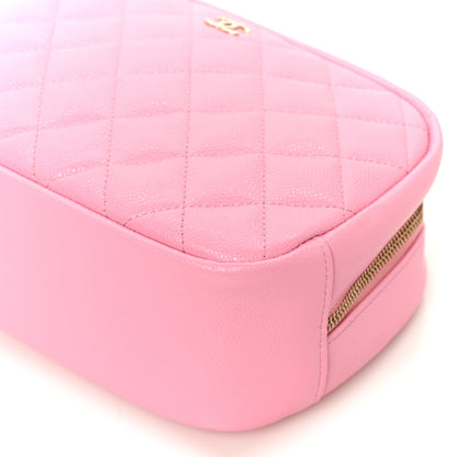 Chanel Caviar Quilted Medium Curvy Pouch Cosmetic Case Light Pink 10 of 10