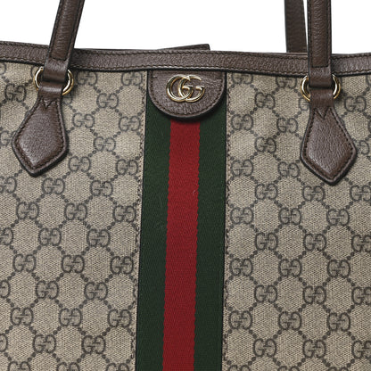 Gucci GG Supreme Monogram Medium Ophidia Shopping Tote Brown 8 of 10