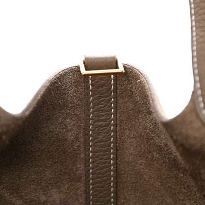 Hermes Taurillon Clemence Picotin Lock 22 MM Etoupe 6 of 9