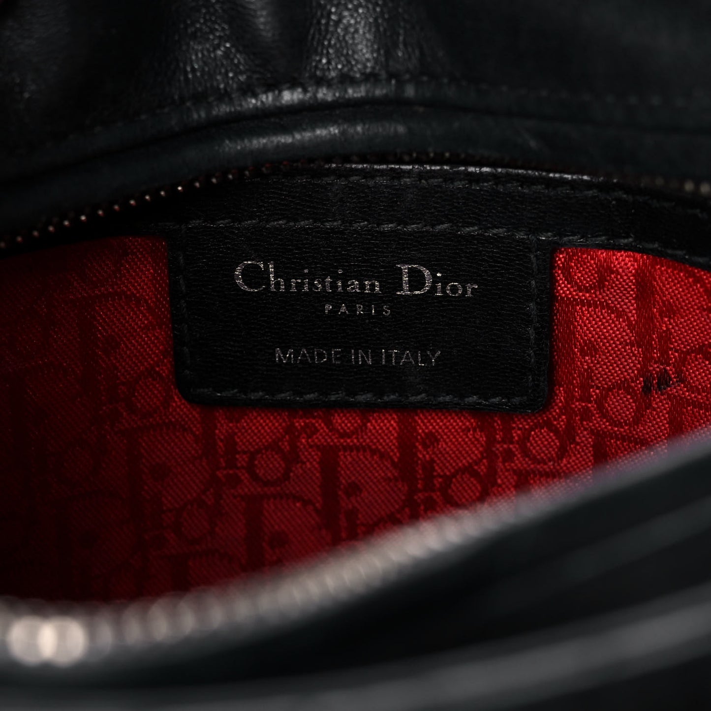 Lambskin Cannage Medium Lady Dior Black