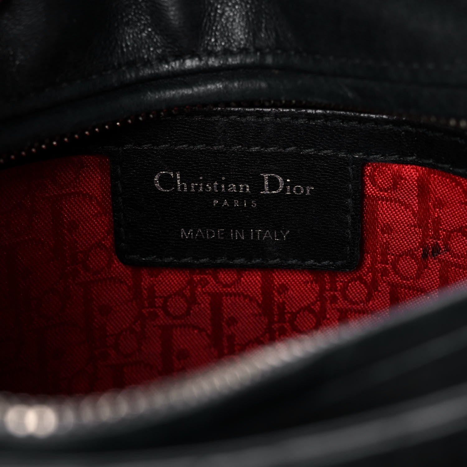 Christian Dior Lambskin Cannage Medium Lady Dior Black 7 of 18