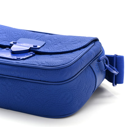 Louis Vuitton Taurillon Monogram S Lock Messenger Blue 8 of 9