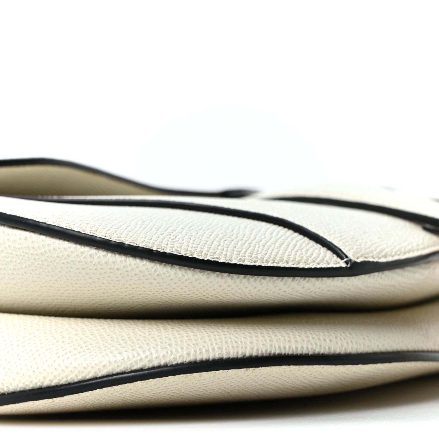 Christian Dior Grained Calfskin Saddle Bag White 9 of 10