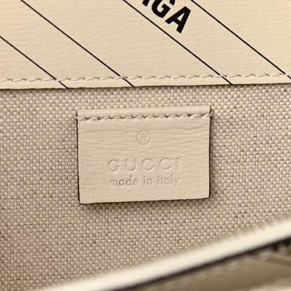 Gucci X BALENCIAGA Calfskin Logo Print Small Dionysus Shoulder Bag White 6 of 9